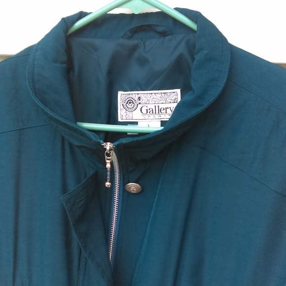 Gallery Sport teal color jacket Vintage sz L - Picture 5 of 8